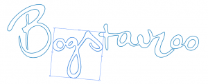 Bogstavzoo logo i outline hos Woye